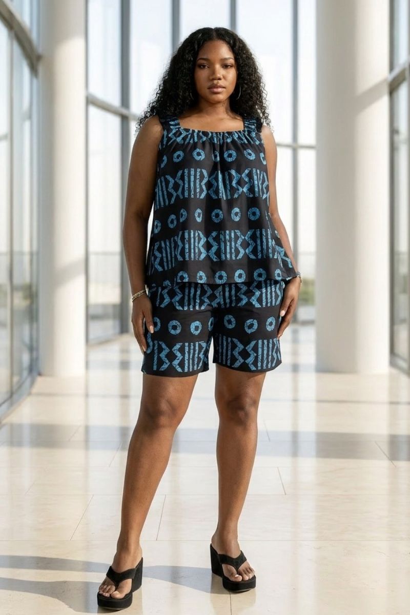 Chic sleeveless two-piece set