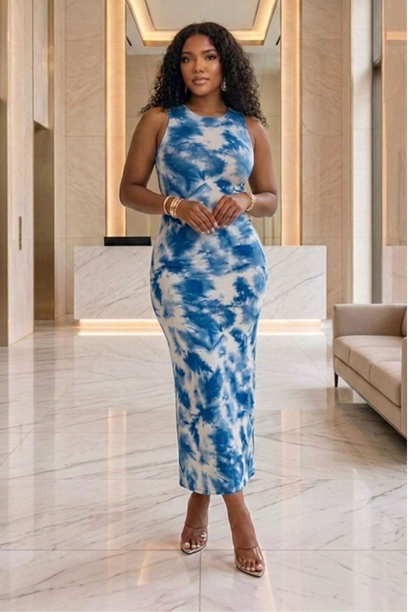 Coastal Mist Maxi Dress