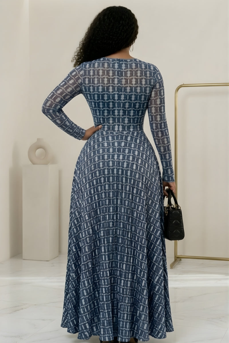 sophisticated 2 piece with full-length maxi dress and fitted bodice