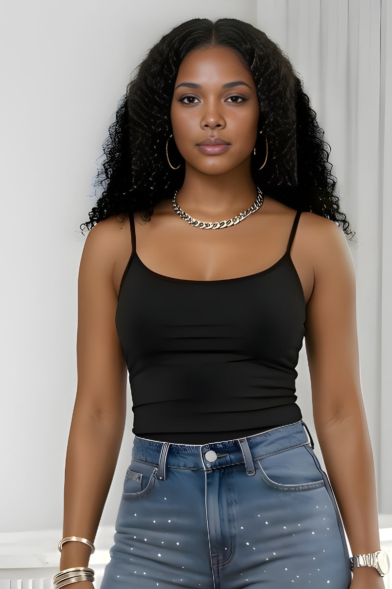 Strap sleeveless crop top