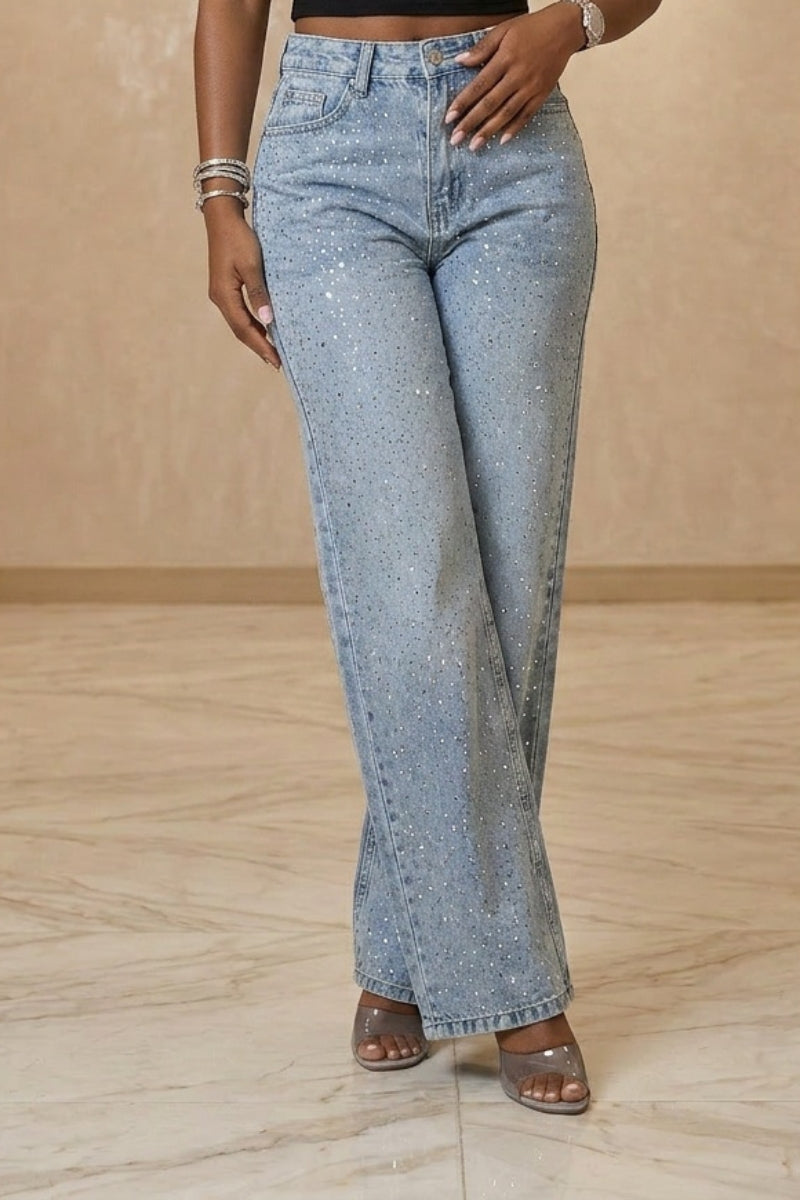 Rhinestone Flare Jean