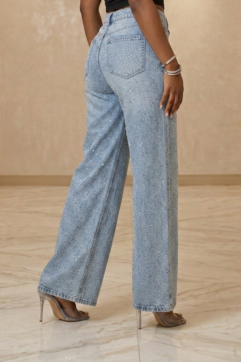 Rhinestone Flare Jean