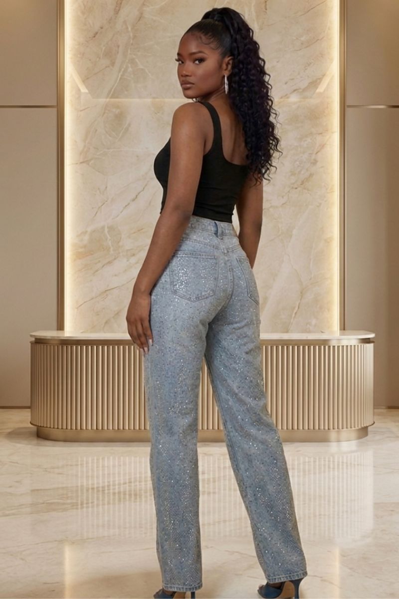 Rhinestone Flare Jean