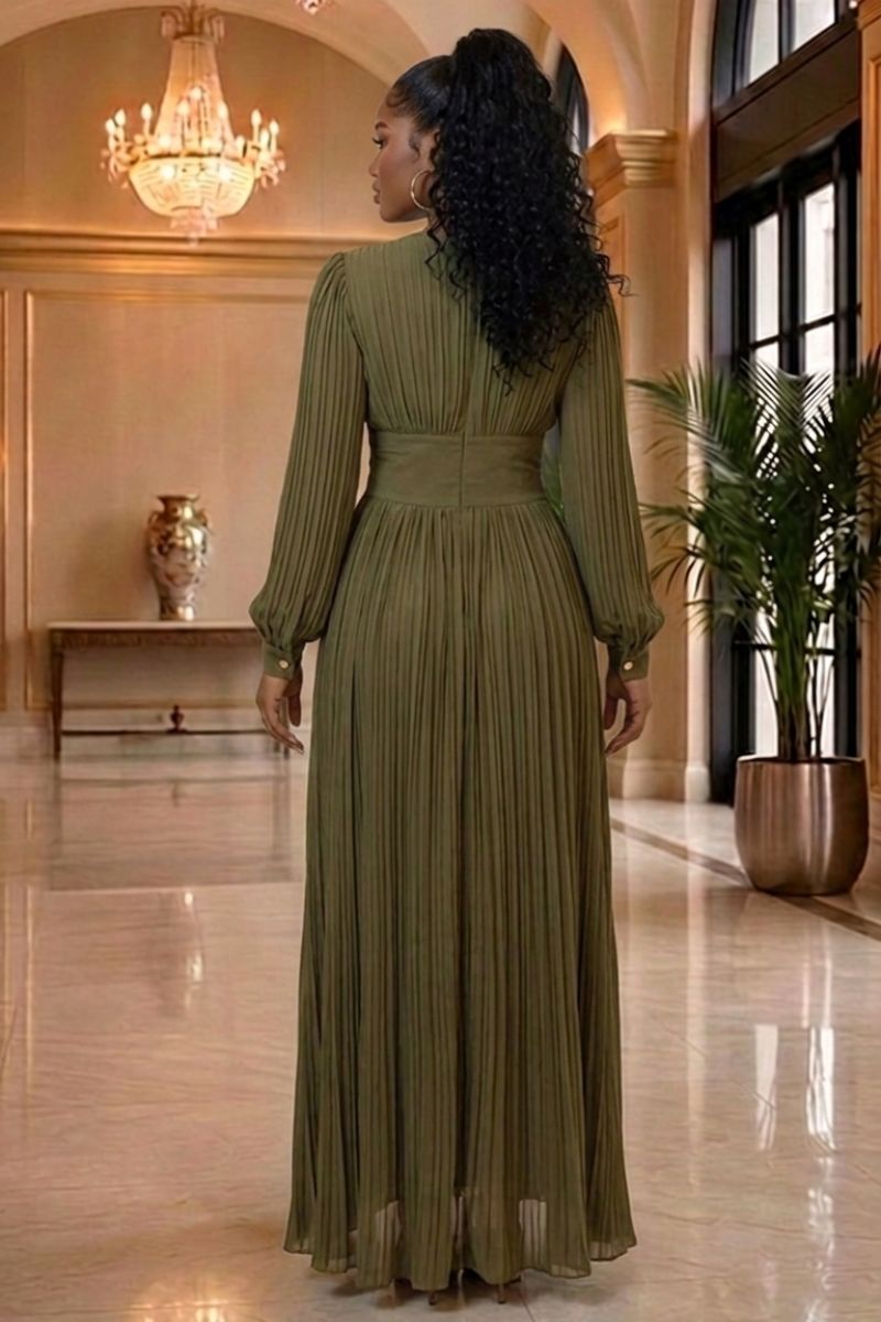 Naomi Pleated Maxi Dress