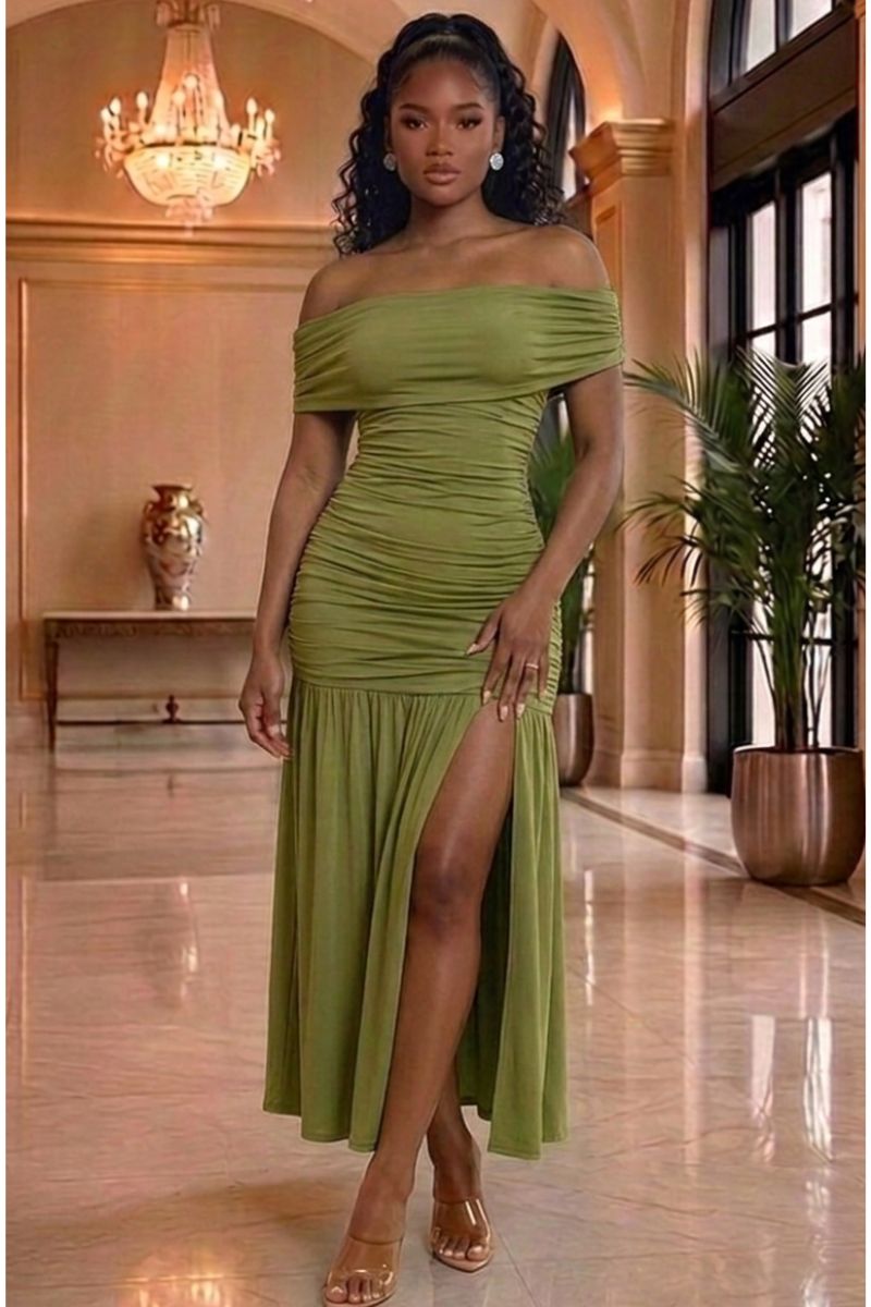 Luxe Ruched Midi Dress